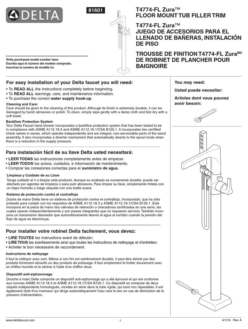 Delta Zura T4774-SSFL User manual