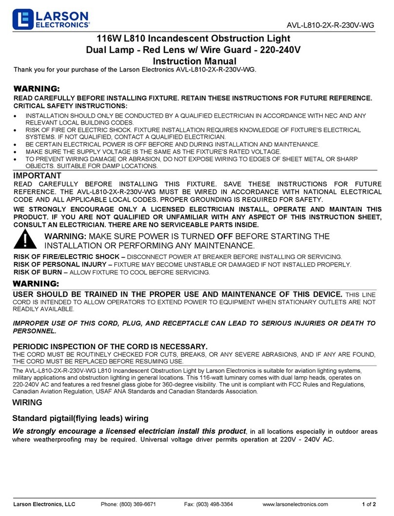 Larson Electronics L810 User manual Larson Electronics L810 User manual