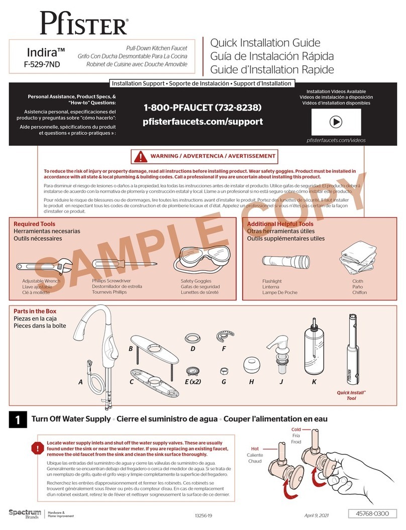 Spectrum Brands Pfister Indira F-529-7ND User manual