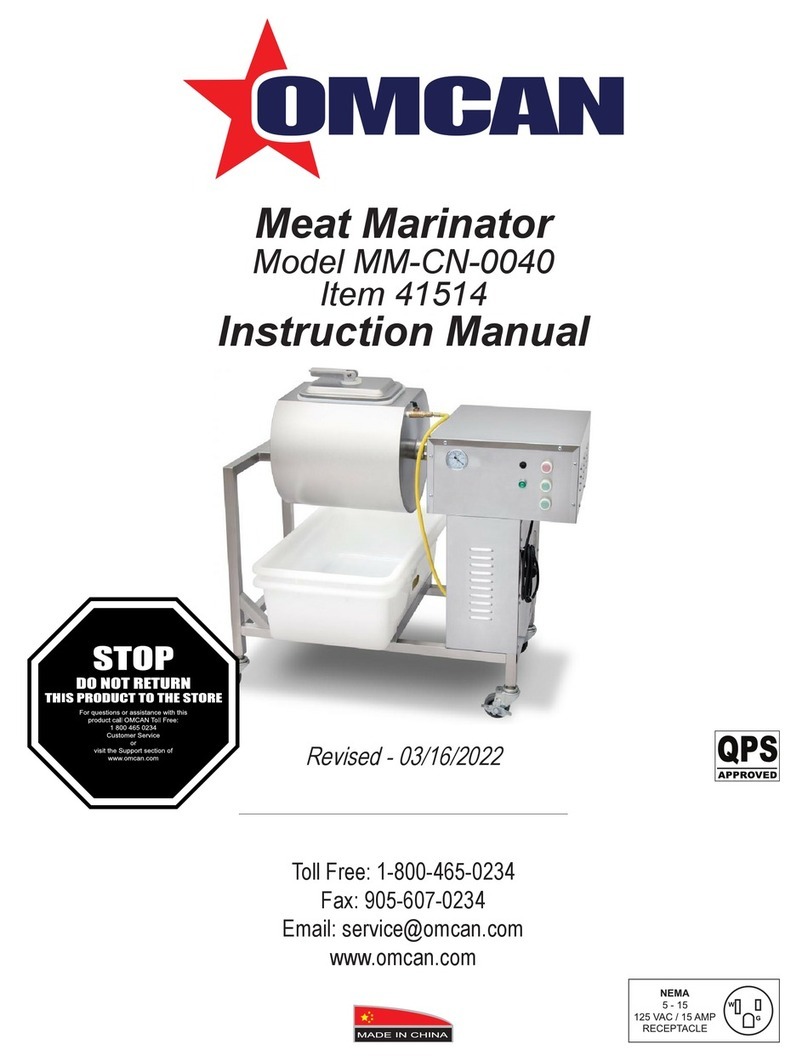 Omcan MM-CN-0040 User manual