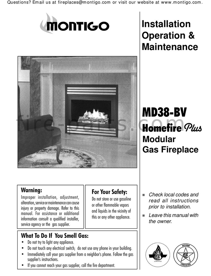 Montigo Homefire plus MD38-BV Owner's manual