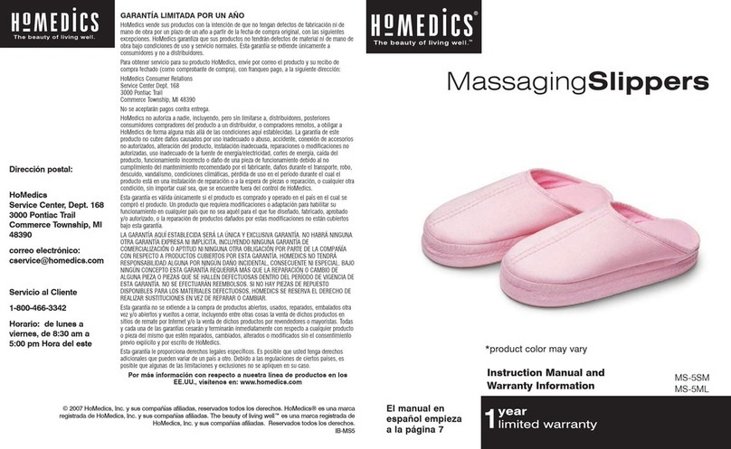 HoMedics MS-5SM Instruction Manual