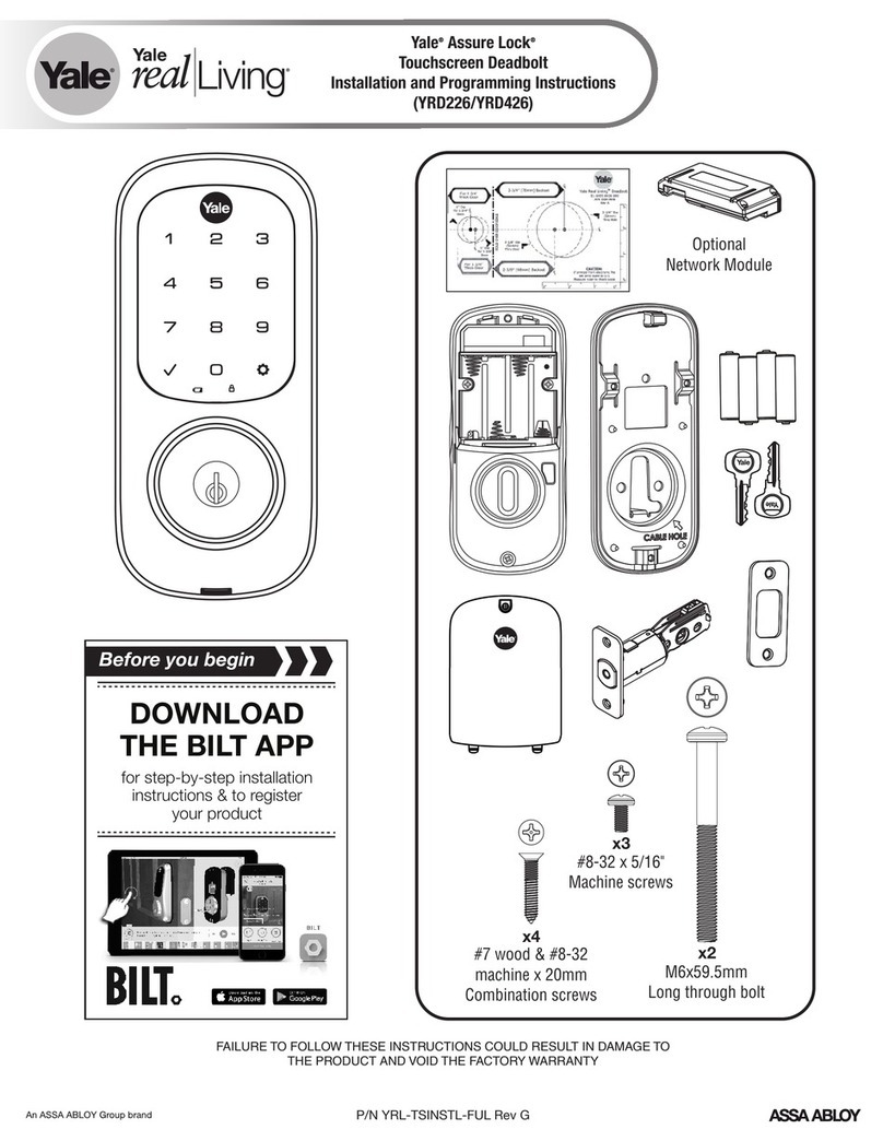 Assa Abloy Yale Real Living Assure Lock YRD426 manual