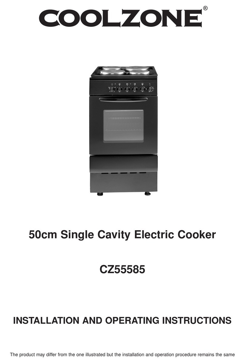 Coolzone CZ55585 Installation and operating instructions Coolzone CZ55585 Installation and operating instructions