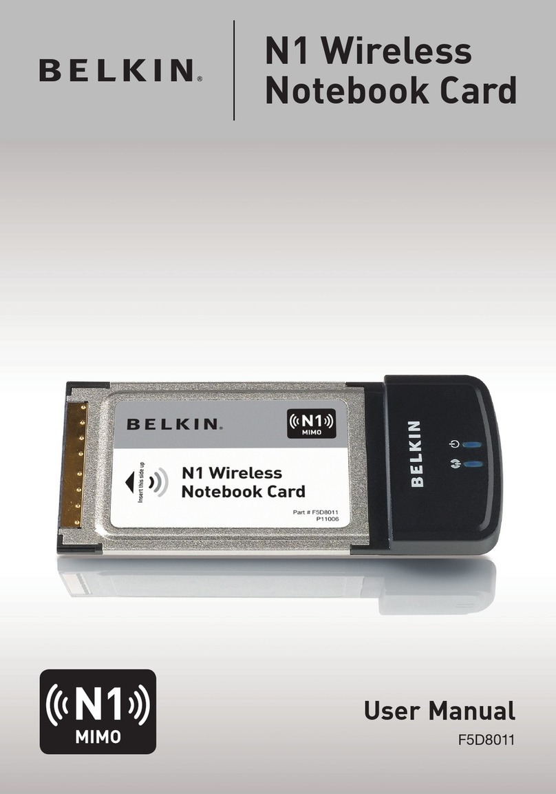 Belkin VISION N1 User manual Belkin VISION N1 User manual