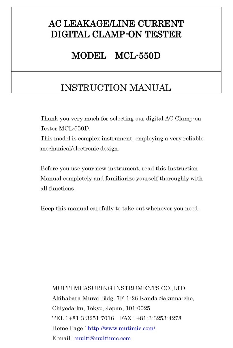 MULTI MEASURING INSTRUMENTS MCL-550D User manual