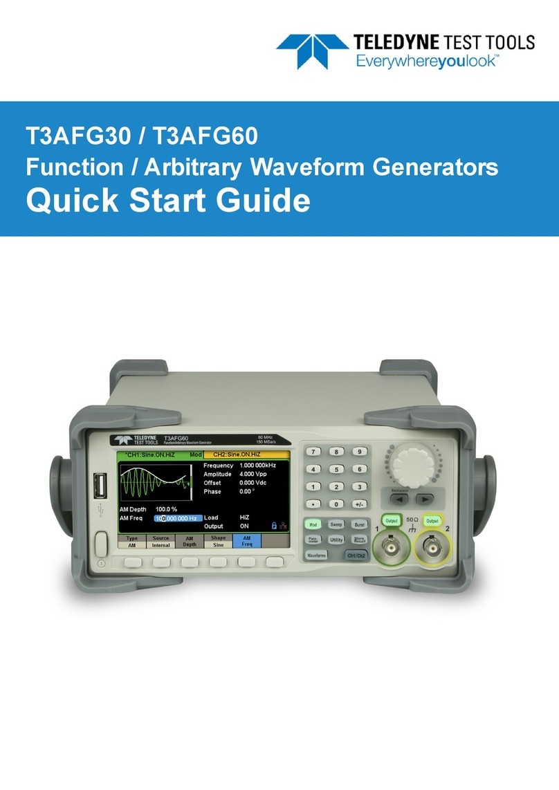 Teledyne T3AFG30 quick start guide