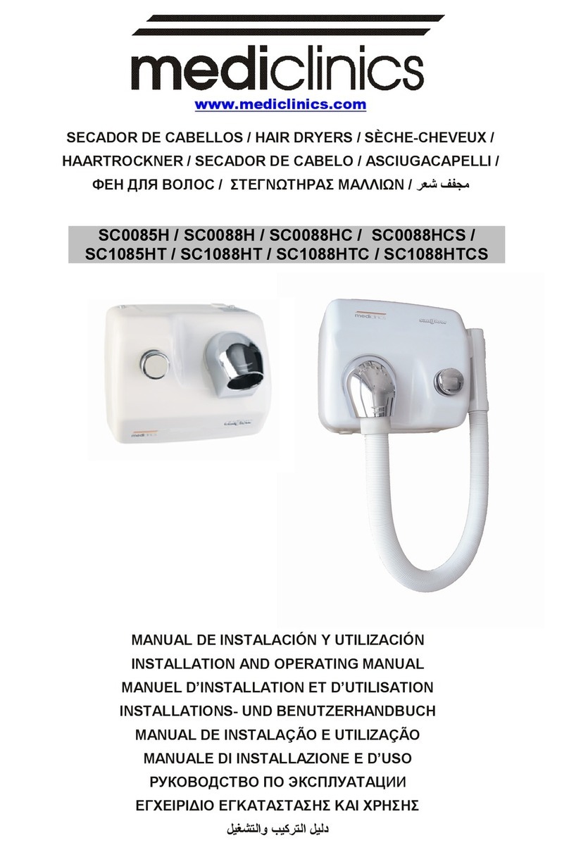 Mediclinics SC0088HT Installation and operating manual