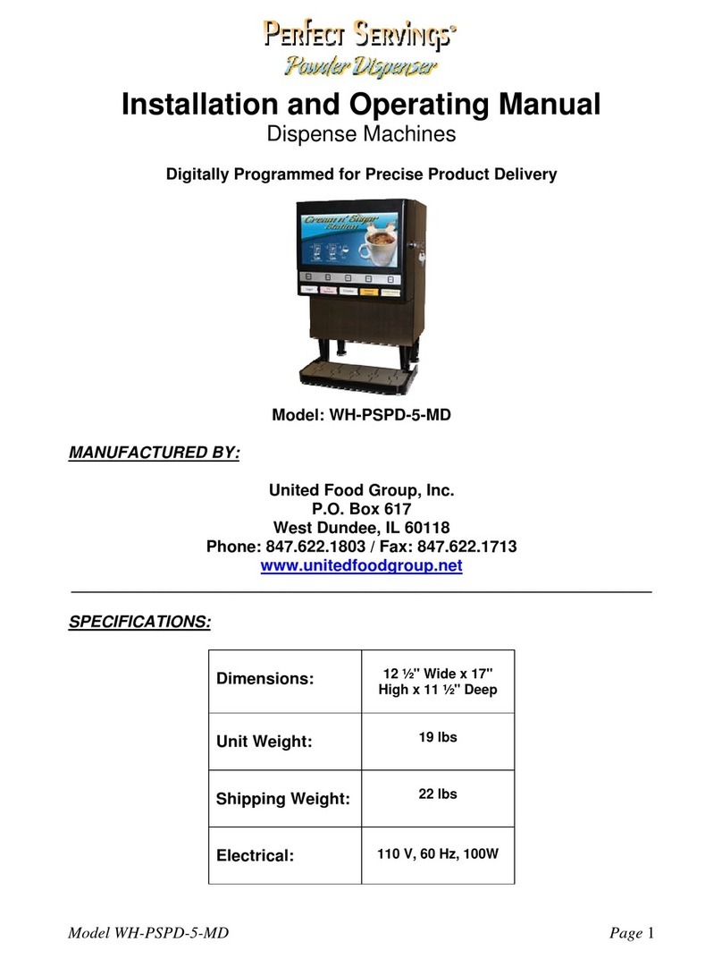 Perfect Servings WH-PSPD-5-MD Installation and operating manual Perfect Servings WH-PSPD-5-MD Installation and operating manual