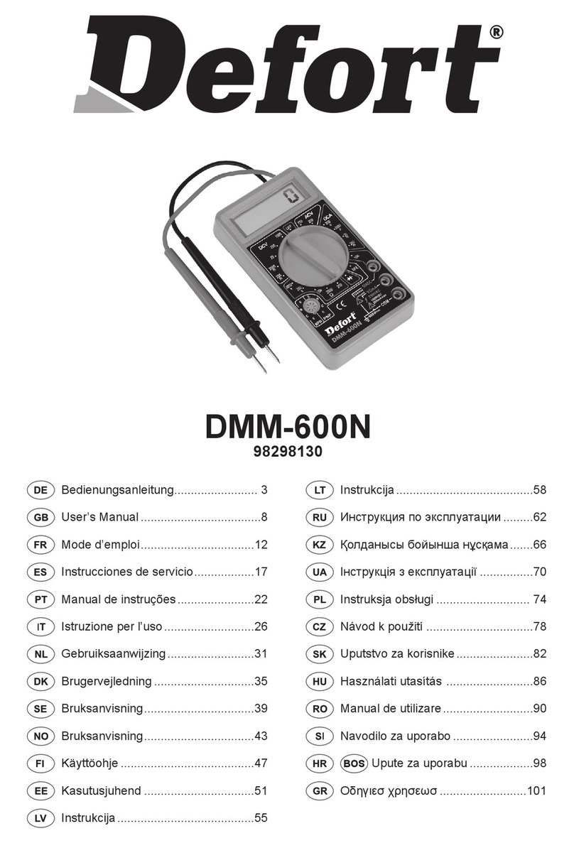 Defort DMM-600N user manual
