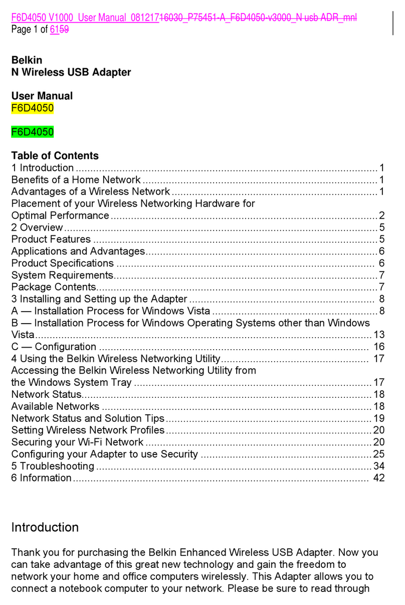 Belkin N Wireless User manual