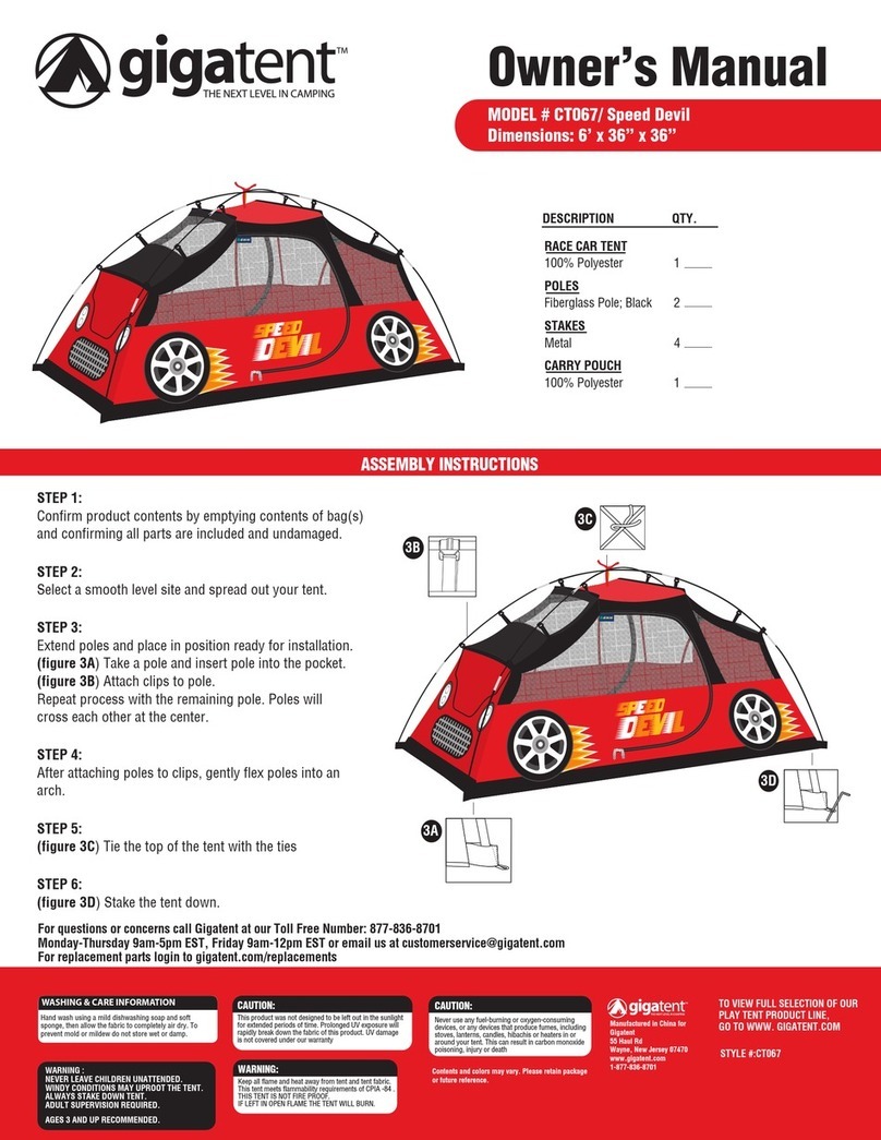 GigaTent Speed Devil owner's manual