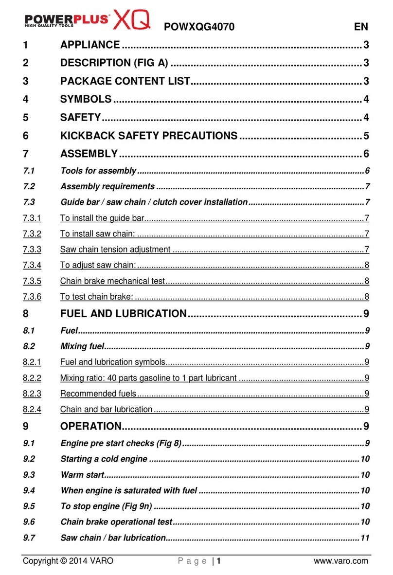VARO Powerplus XQ POWXQG4070 User manual VARO Powerplus XQ POWXQG4070 User manual