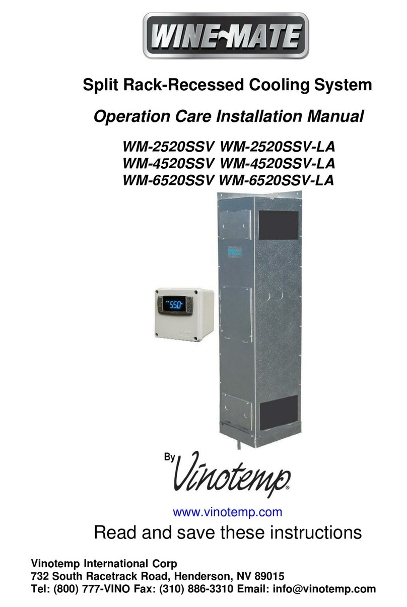 Vinotemp Wine-Mate WM-2520SSV-LA Operation Care Installation Manual