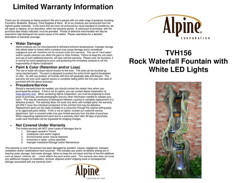 Alpine TVH156 User manual