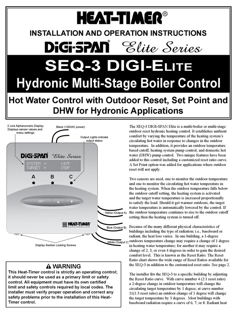 heat-timer DIGI-Elite SEQ-3 Assembly, installation and operation instructions