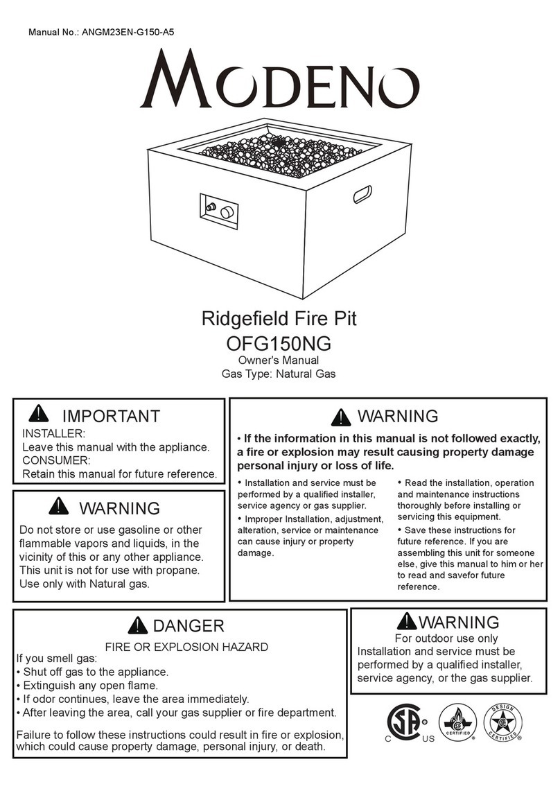 MODENO Ridgefield OFG150NG User manual
