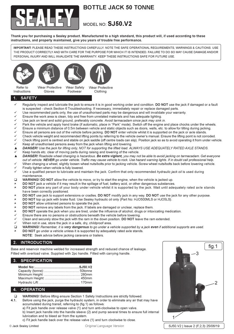 Sealey SJ50.V2 quick start guide