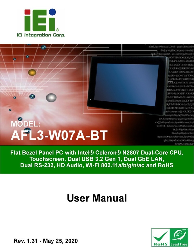 IEI Technology AFL3-W07A-BT-N1/PC/2G-R20 User manual