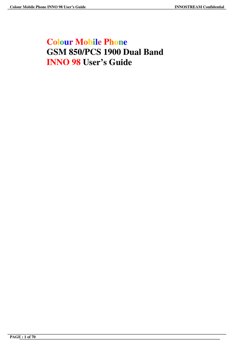 INNOSTREAM INNO 98 User manual INNOSTREAM INNO 98 User manual