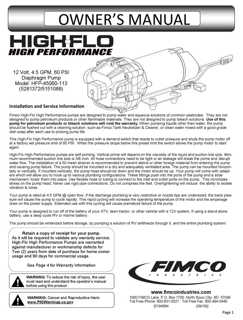 Fimco High-Flo HFP-45060-113 owner's manual