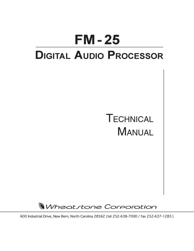 Wheatstone FM-25 User manual