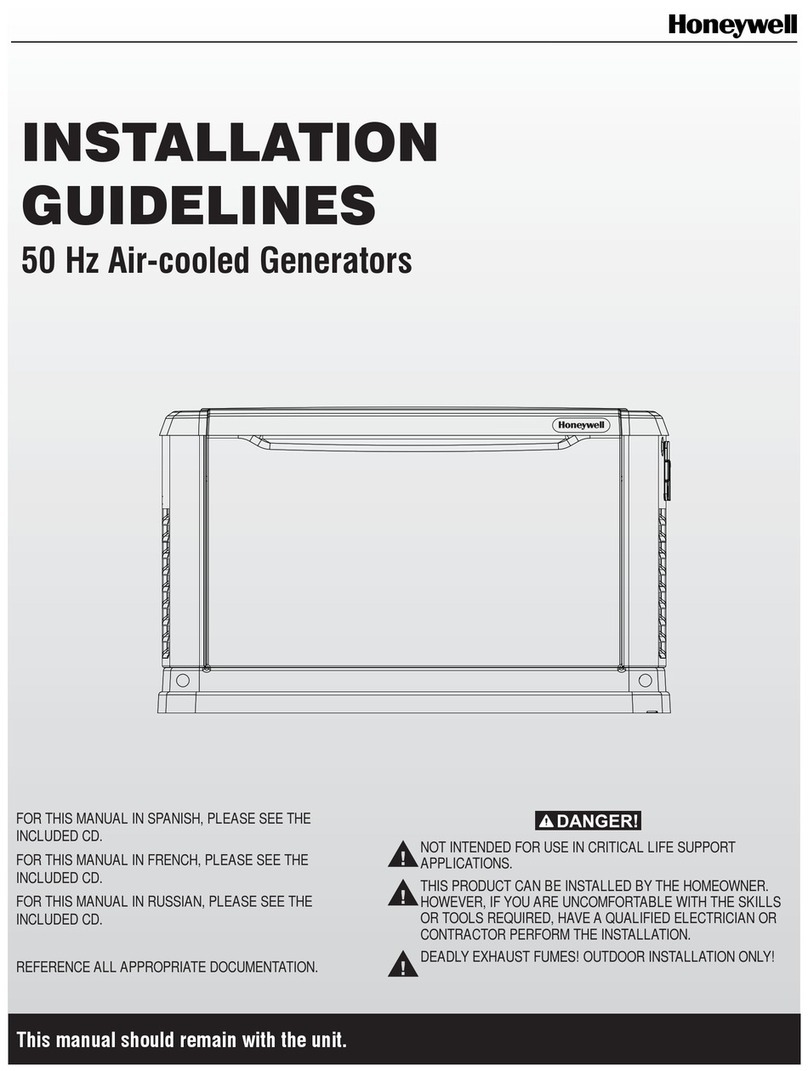 Honeywell G0062790 Installation guidelines