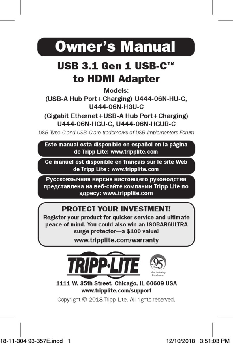 Tripp Lite U444-06N-H3U-C User manual