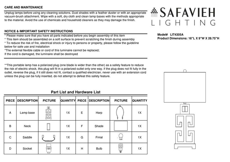 Safavieh LIT4305A manual