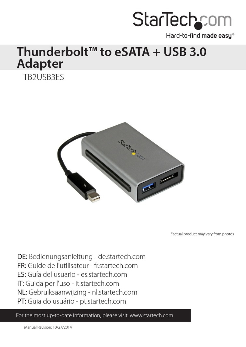 StarTech.com TB2USB3ES User manual StarTech.com TB2USB3ES User manual
