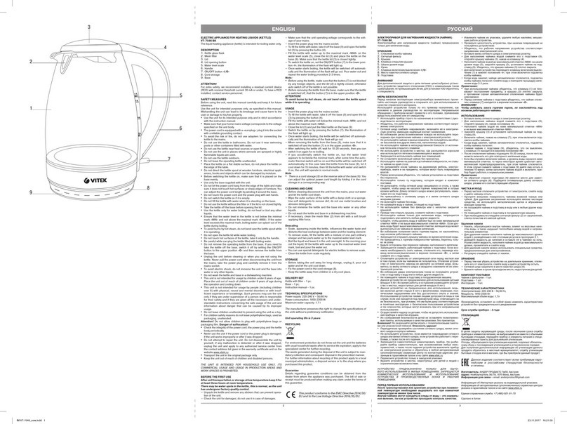 Vitek VT-7046 BK User manual