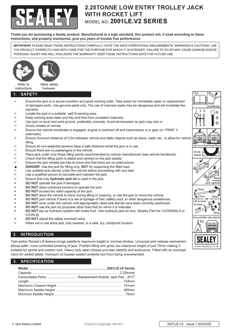 Sealey 2001LE.V2 Series User manual