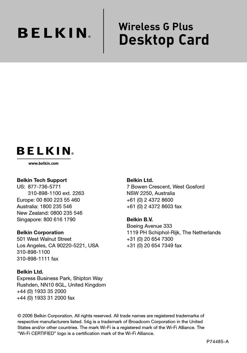 Belkin P74485-A user manual