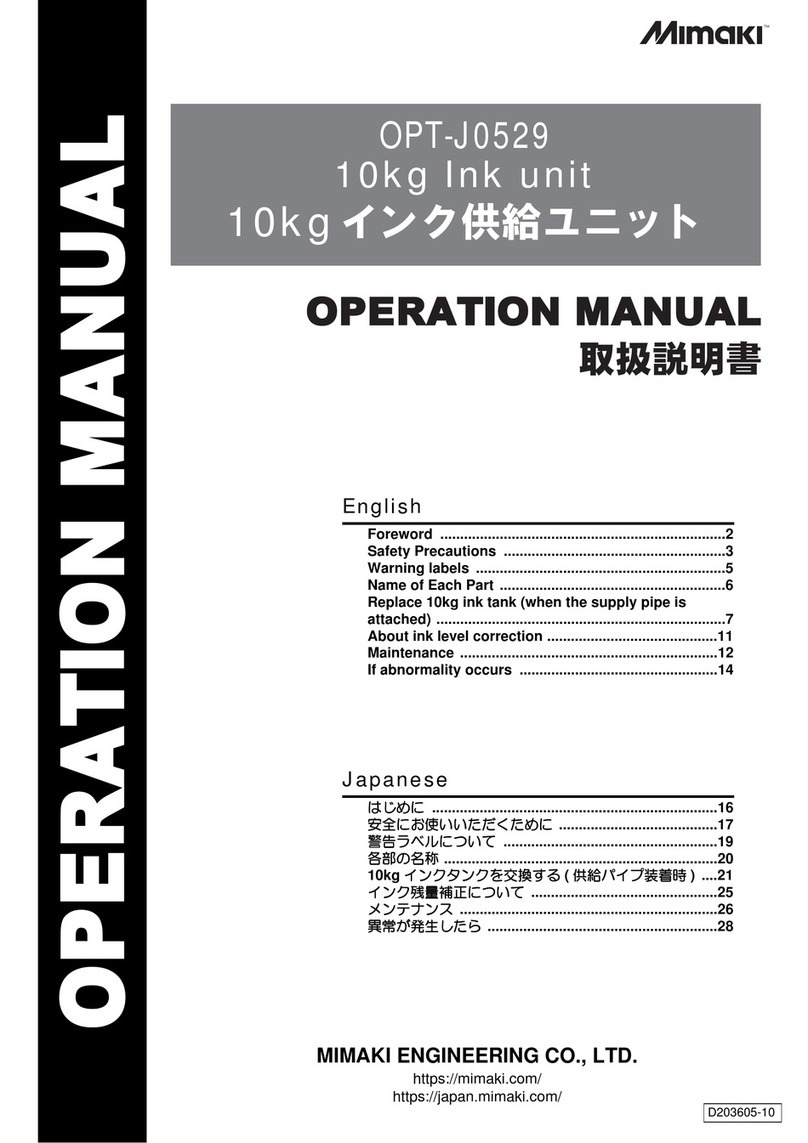 MIMAKI OPT-J0529 User manual