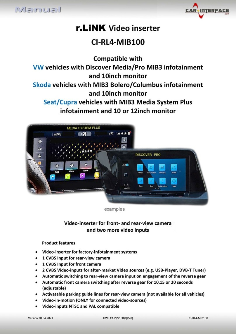 Car-Interface CI-RL4-MIB100 User manual Car-Interface CI-RL4-MIB100 User manual