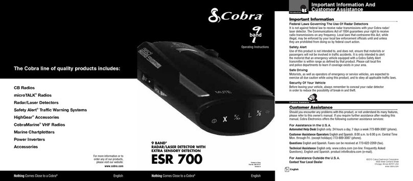 Cobra ESR 700 operating instructions