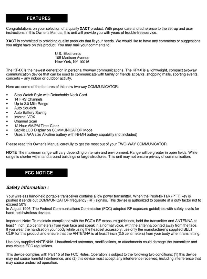 Xact KP4X User manual