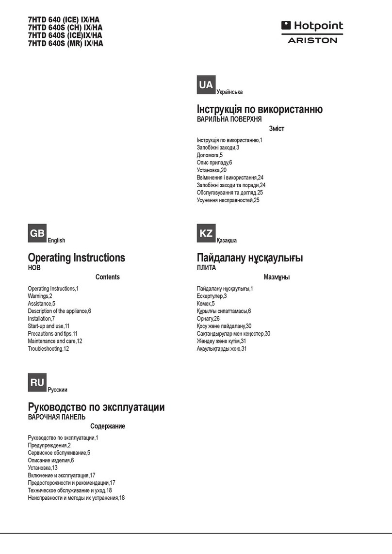 Hotpoint Ariston 7HTD Series User manual