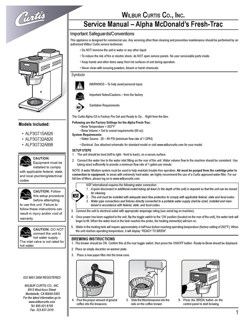 Curtis Alpha McDonald's Fresh-Trac Service manual