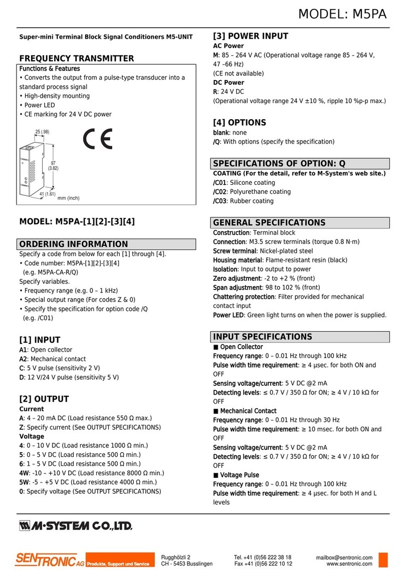 M-system M5PA-CA-R instruction manual