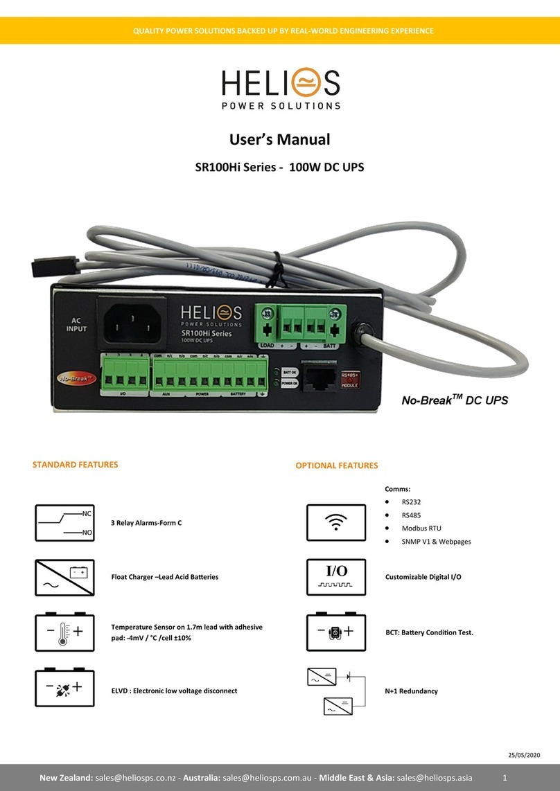 Helios HPS-PS-STANDALONE-SR100HL user manual