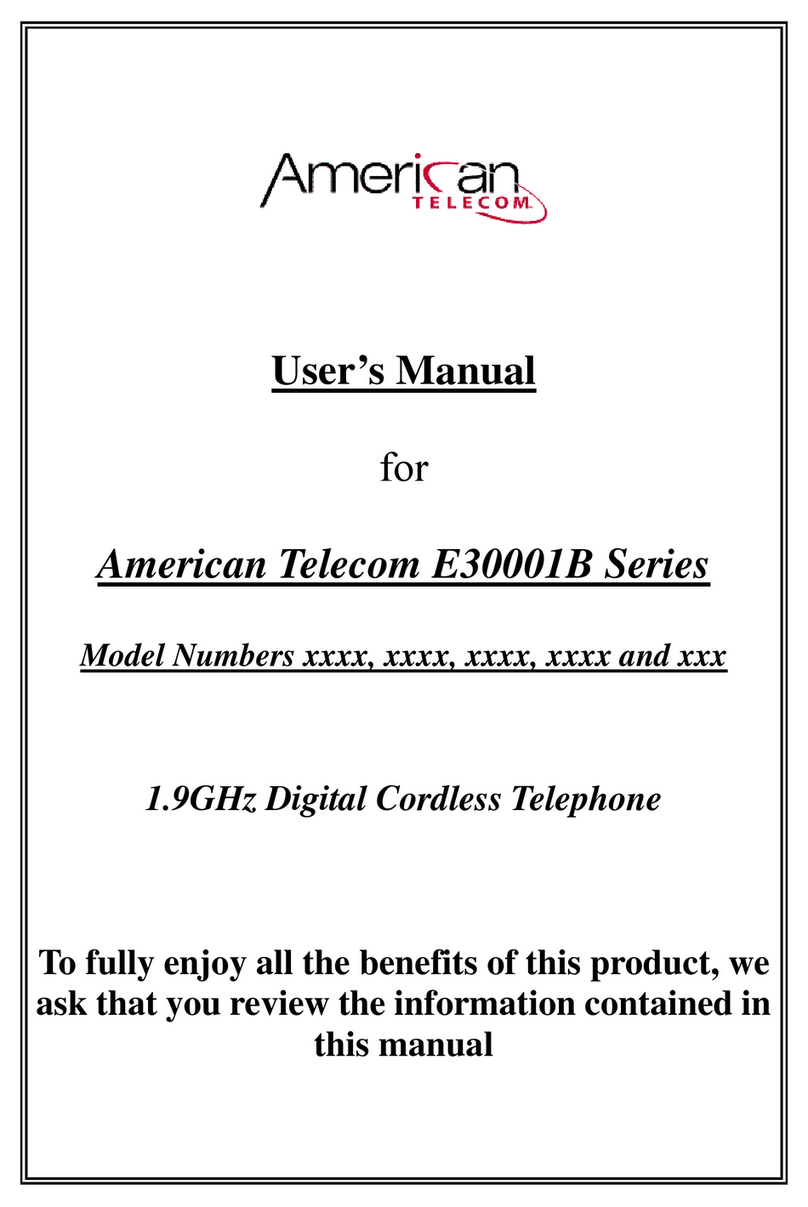 American Telecom E30001B Series User manual