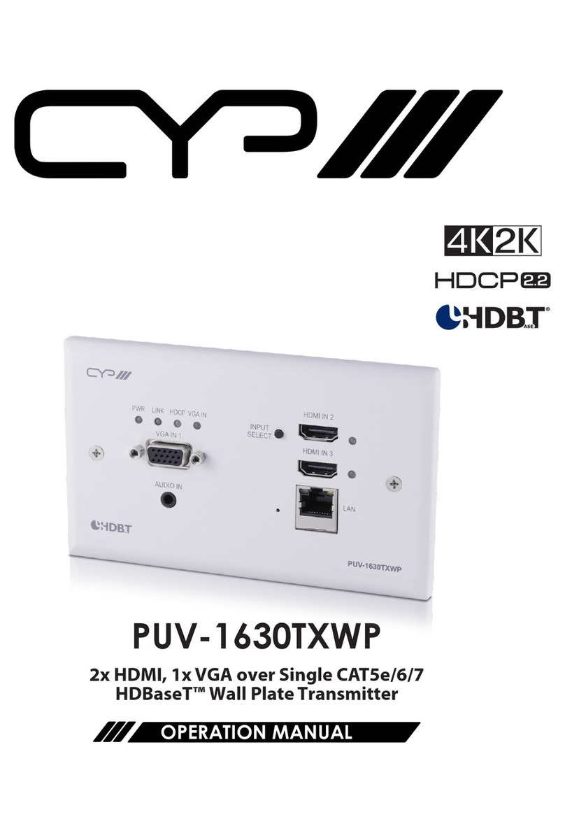CYP PUV-1630TXWP Operation manual