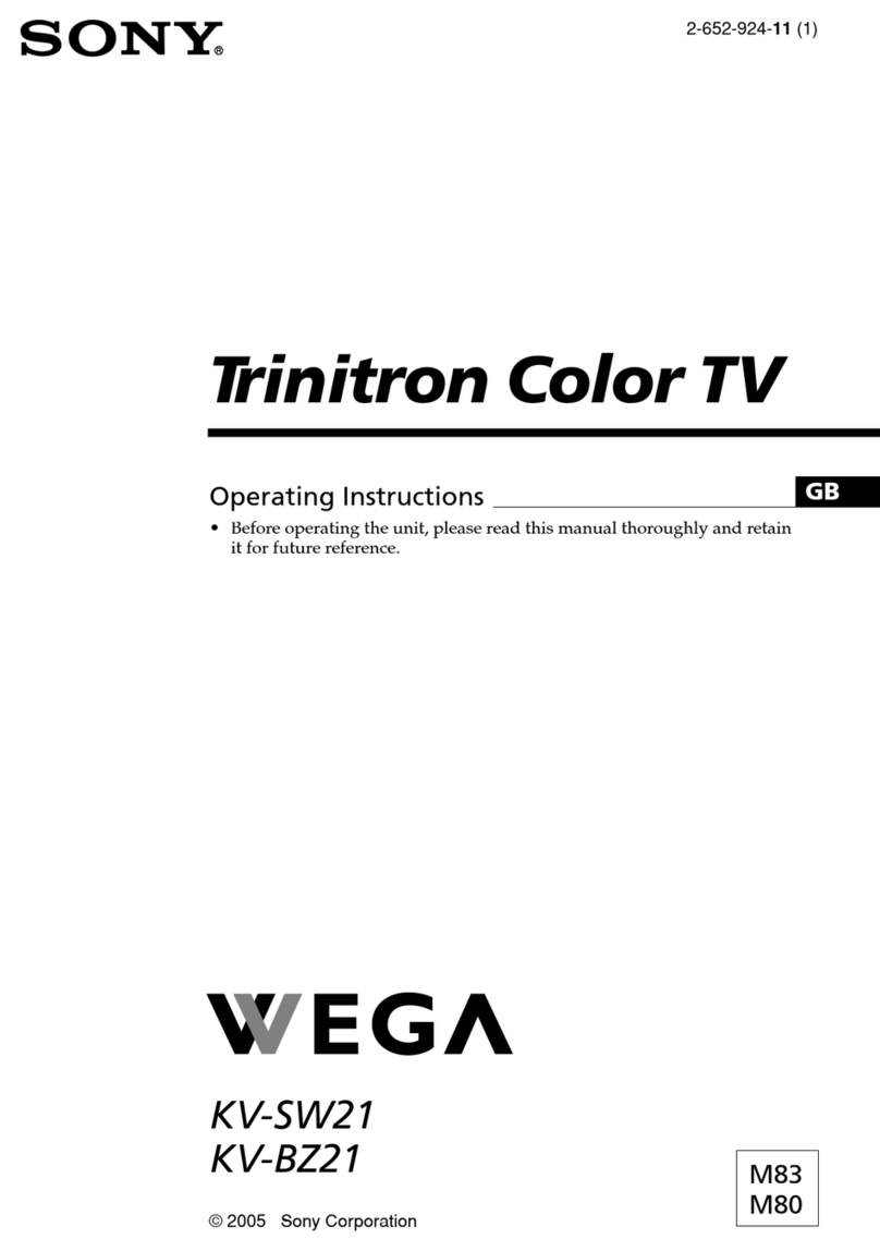 Sony Trinitron Wega KV-SW21 Series User manual