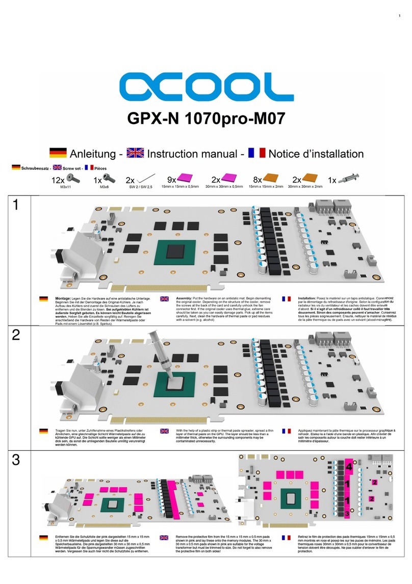 Alphacool GPX-N 1070pro-M07 User manual Alphacool GPX-N 1070pro-M07 User manual
