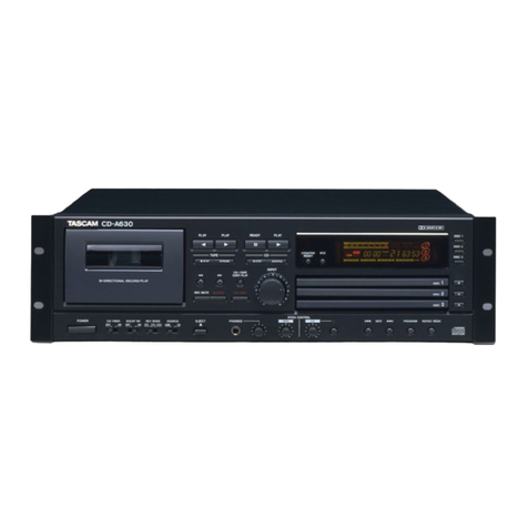 TEAC PROFESSIONAL Tascam CD-A630 owner's manual