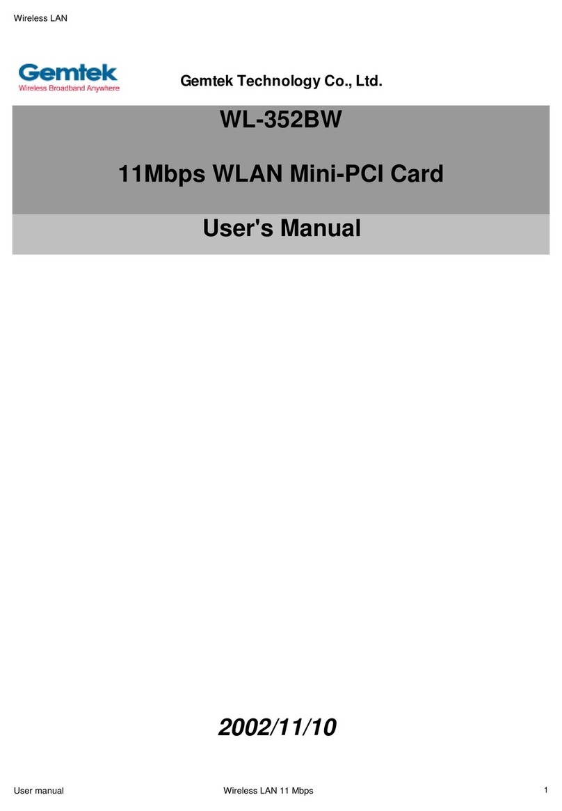 Gemtek WL-352BW user manual Gemtek WL-352BW user manual