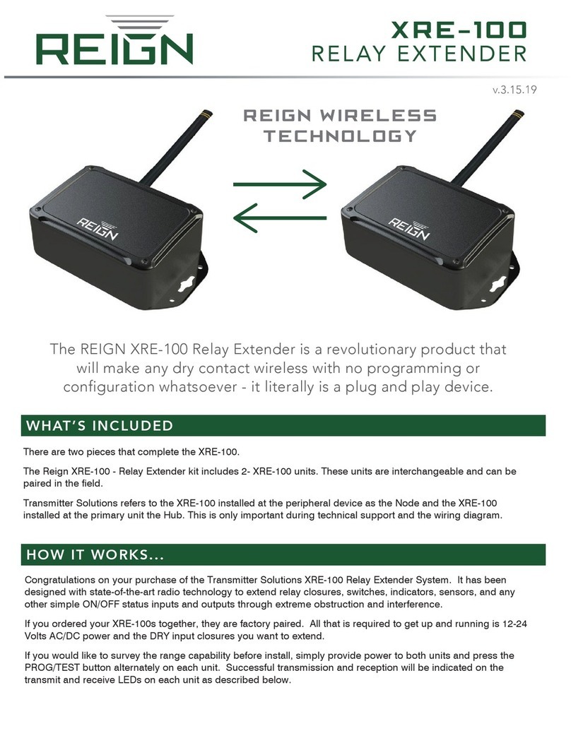 REIGN XRE-100 manual