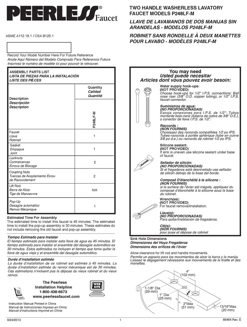 Peerless Faucet P248LF-M User manual