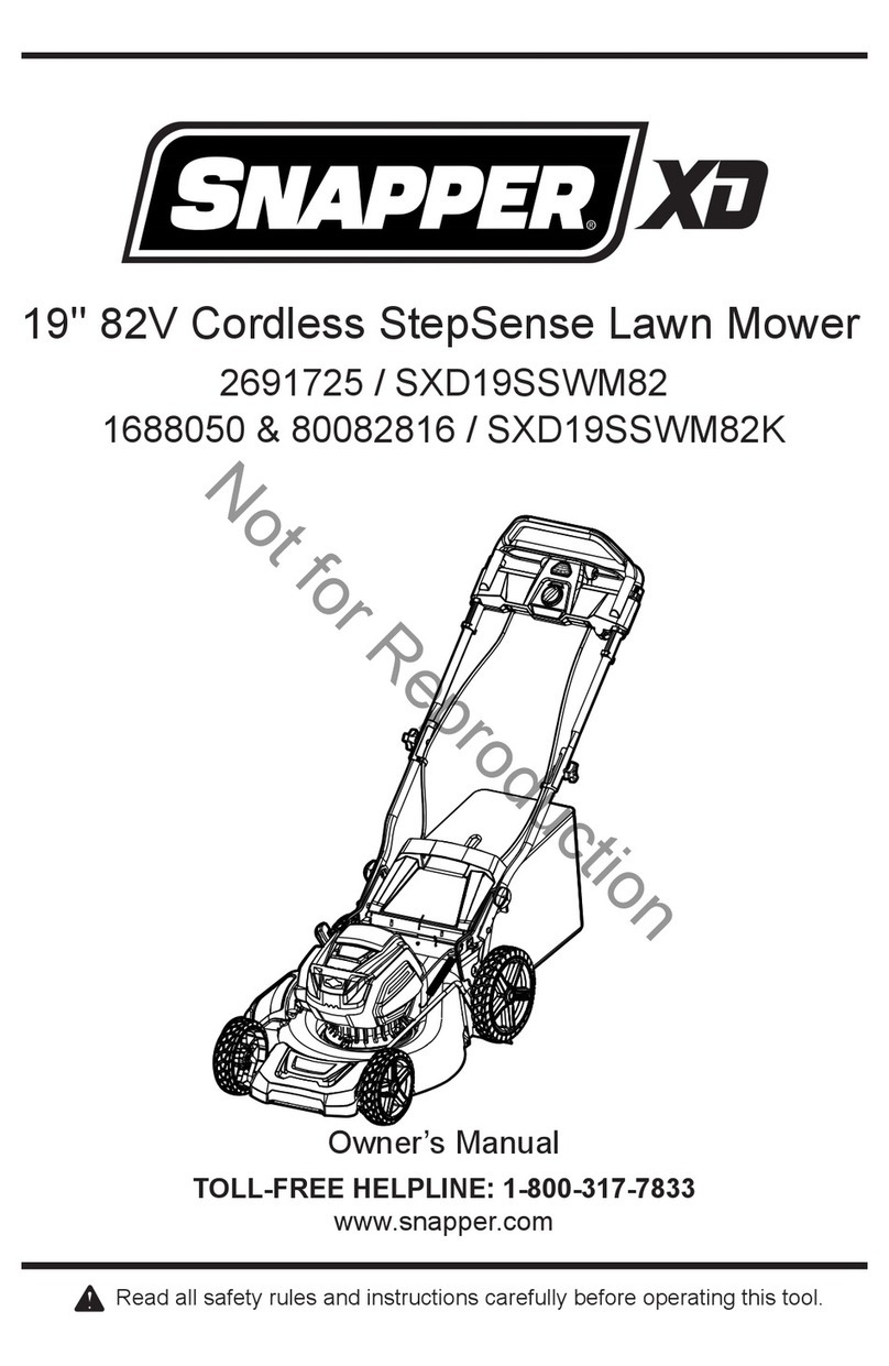 Snapper SXD19SSWM82 User manual